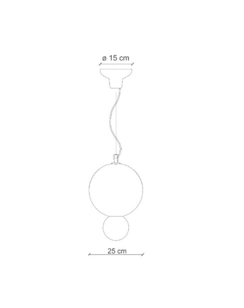 Suspension Bumbum crème 25x29x13 cm