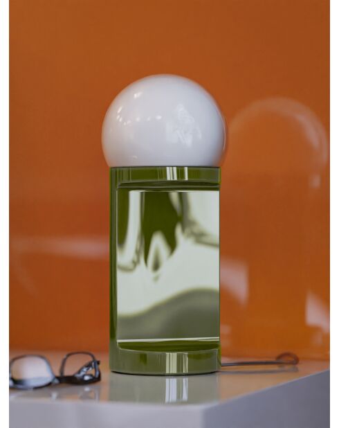 Lampe de table Habea Bali vert 16x37x16 cm