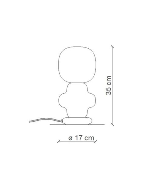 Lampe de table Copacabana Moka 35x17 cm