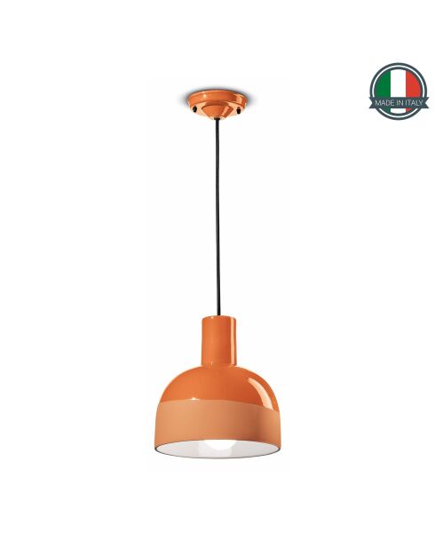 Suspension Caxixi Pêche Orange 26.5x22.5 cm