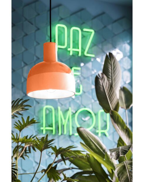 Suspension Caxixi Pêche Orange 26.5x22.5 cm