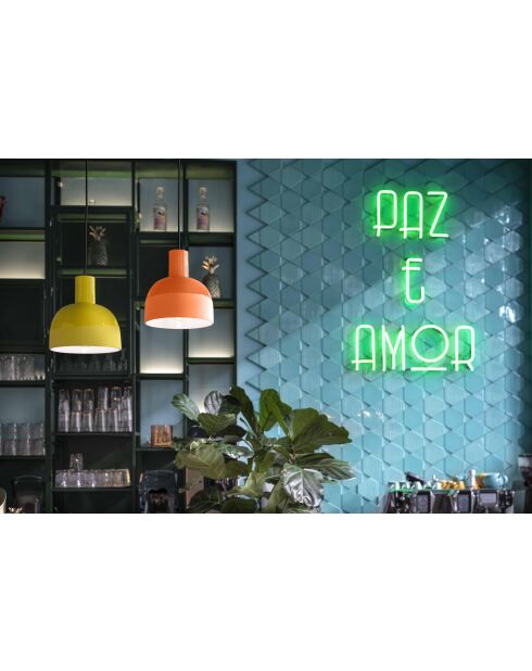 Suspension Caxixi Pêche Orange 26.5x22.5 cm