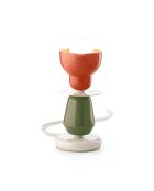 Lampe de Table Berimbau Pokè Orange + Feuille Verte 24x12 cm