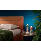 Lampe de Table Berimbau Pokè Orange + Feuille Verte 24x12 cm