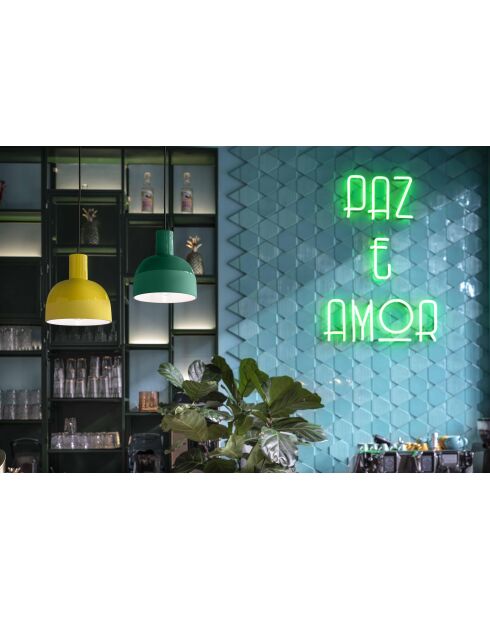 Suspension Caxixi Bouteille Vert 26.5x22.5 cm