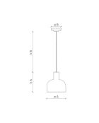 Suspension Caxixi Bouteille Vert 26.5x22.5 cm