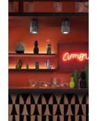 Plafonnier Pi Carbon Black 12x8.5 cm