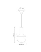 Suspension Selaron Myrtille 39x24 cm