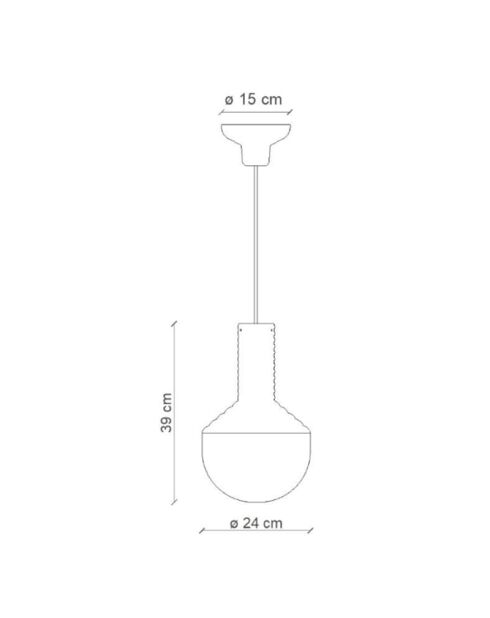 Suspension Selaron Myrtille 39x24 cm