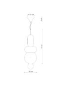 Suspension Bumbum Multicolore 60x25 cm