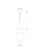 Suspension Bumbum Multicolore 60x25 cm