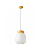 Suspension Corcovado Jaune et Blanc de lait 34x29 cm
