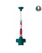 Suspension Lariat Huile verte 74x28 cm