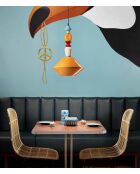 Sospensione Lariat gialla 56x31 cm