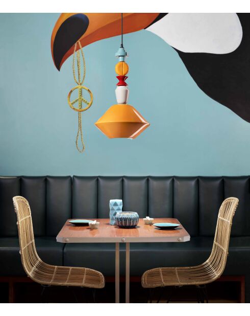 Suspension Lariat Jaune 56x31 cm