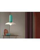 Suspension Pau Blanc Os + Azul 36x40 cm