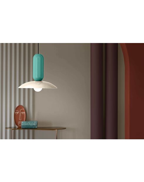 Suspension Pau Blanc Os + Azul 36x40 cm