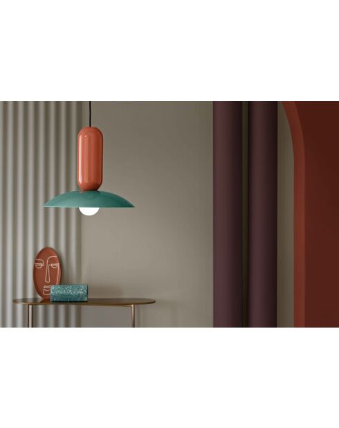 Suspension Pau Azul + Pokè Orange 36x40 cm
