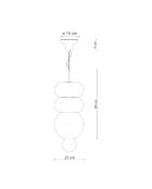 Suspension multicolore Bumbum 50x25 cm