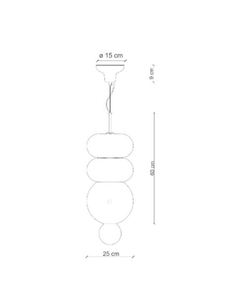 Suspension multicolore Bumbum 50x25 cm