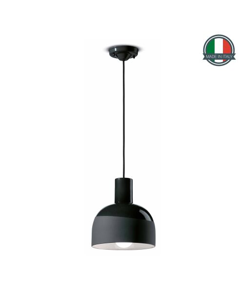 Suspension Caxixi Noir Carbone 26.5x22.5 cm