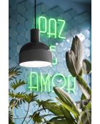 Suspension Caxixi Noir Carbone 26.5x22.5 cm