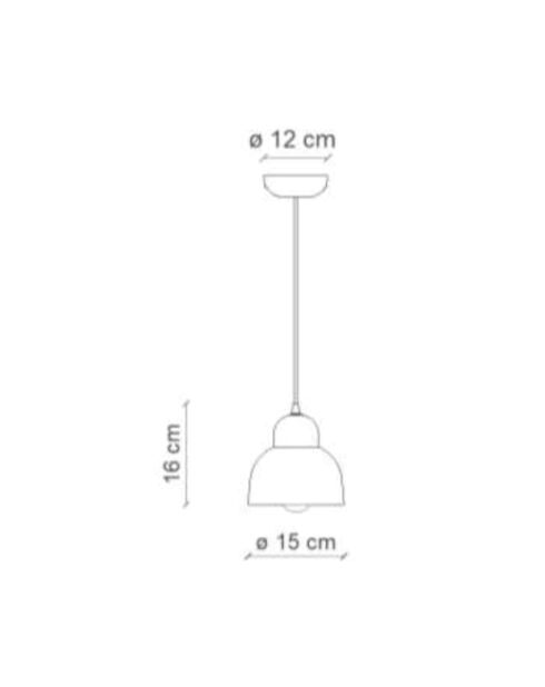 Suspension Berimbau Gris sable 16x15 cm