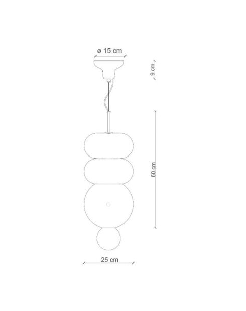 Suspension Bumbum Multicolore 50x25 cm