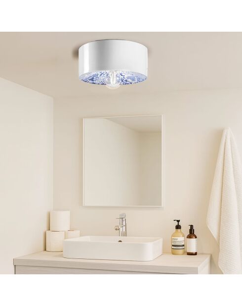 Plafonnier Pi Ming Blu 11x25 cm