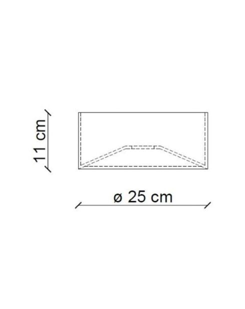Plafonnier Pi Ming Blu 11x25 cm