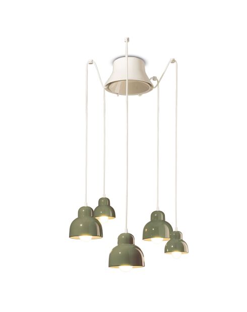 Suspension Berimbau Feuille Verte 16x15 cm