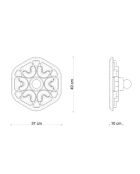 Lampada da parete multicolore Phytia 40x37x10 cm