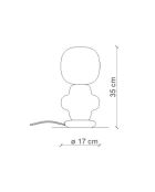 Lampe de table Copacabana Vert feuille 35x17 cm