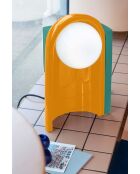 Lampe de table Cléo Turquoise et Jaune 25x42x23 cm