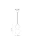 Suspension Copacabana Moka 32x17 cm