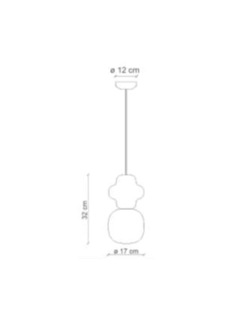 Suspension Copacabana Moka 32x17 cm