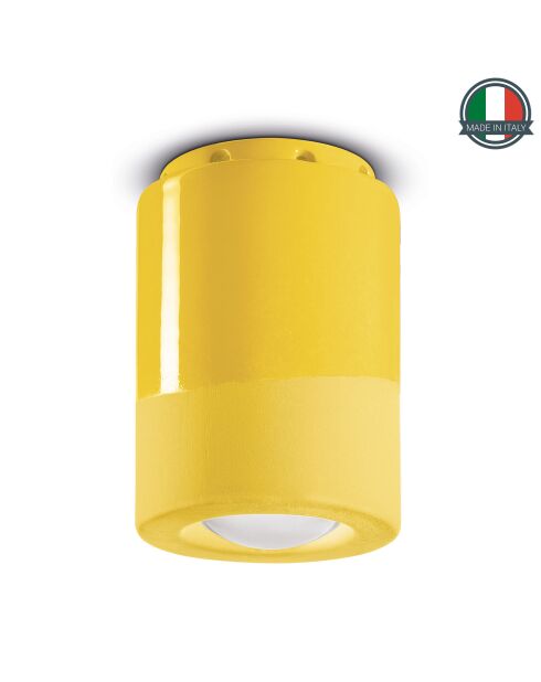 Plafonnier Pi Jaune Citron 12x8.5 cm