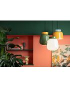 Suspension Corcovado Pokè orange et Moka 25x27.5 cm