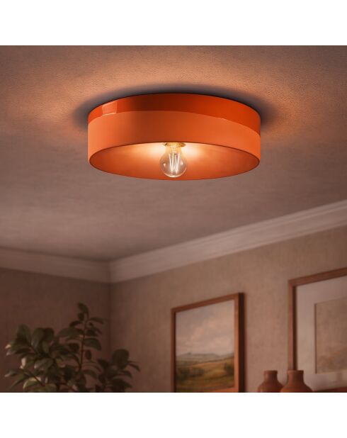 Plafonnier Pi Pêche Orange 11x40 cm