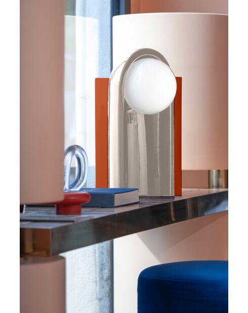 Lampe de table Cléo Orange Fox et Crème 25x42x23 cm