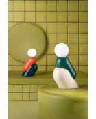Lampe de table Tata Orange Fox et Vert pétrole 10x22x23 cm