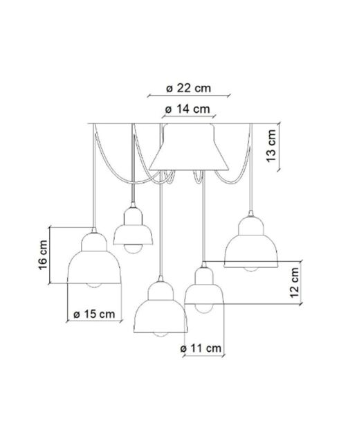 Suspension Berimbau 16x15 cm