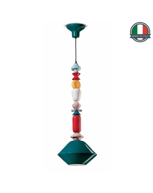 Suspension Lariat Huile verte 87x31 cm
