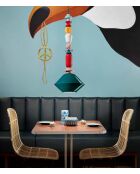 Suspension Lariat Huile verte 87x31 cm