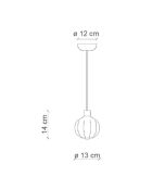 Suspension Afoxe' Vert feuille 14x13 cm