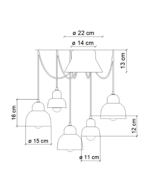 Suspension Berimbau 16x15 cm