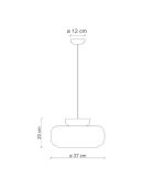 Suspension Maracana' Feuille verte et Jaune 20x37 cm