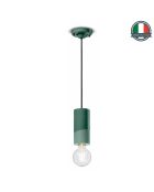 Lampada a sospensione verde Pi Bottle 18x8cm