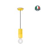 Suspension Pi Jaune Citron 18x8 cm