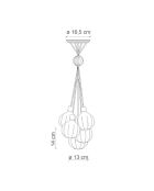Suspension Afoxe' 14x13 cm